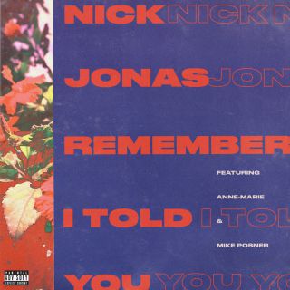 Nick Jonas - Remember I Told You (feat. Anne-Marie & Mike Posner) (Radio Date: 30-06-2017)